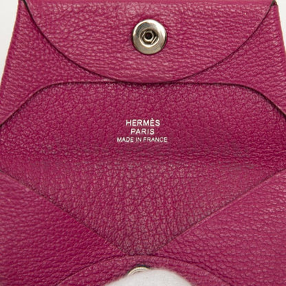 Hermes Bastia Coin Purse Rose Purple Chevre