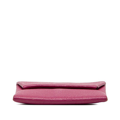 Hermes Bastia Coin Purse Rose Purple Chevre