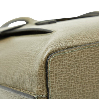 Loewe 2-Way Shoulder Bag Khaki Leather