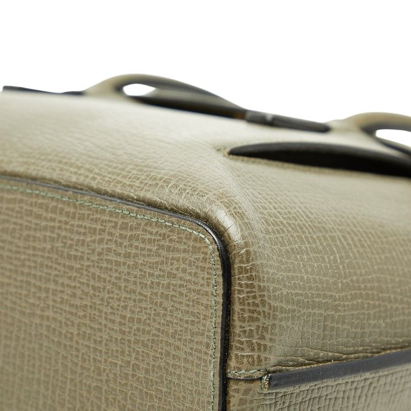 Loewe 2-Way Shoulder Bag Khaki Leather