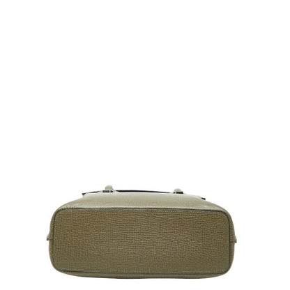 Loewe 2-Way Shoulder Bag Khaki Leather