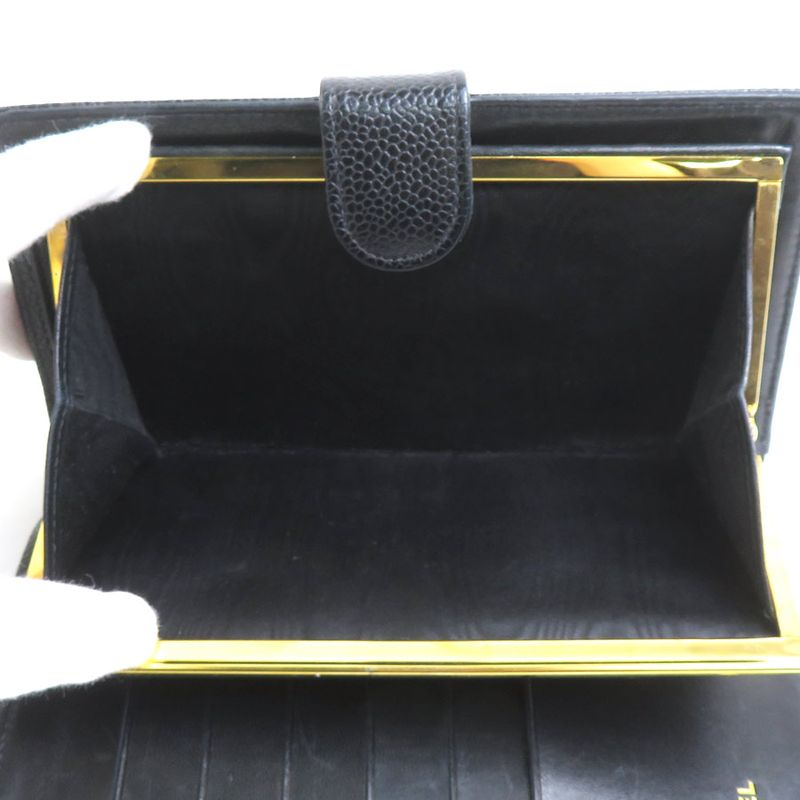 Chanel Bifold Wallet Leather Caviar
