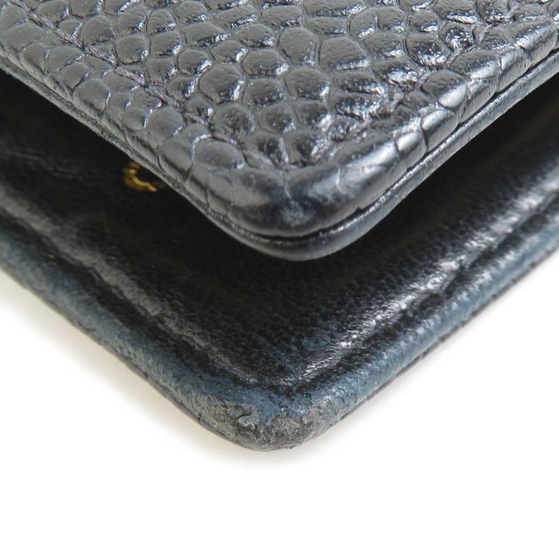 Chanel Bifold Wallet Leather Caviar