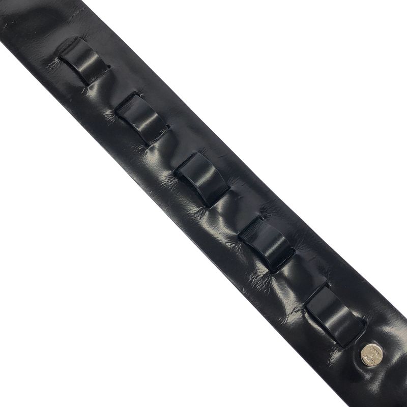 Celine Pelican Hook Buckle Leather Belt Black 30 75