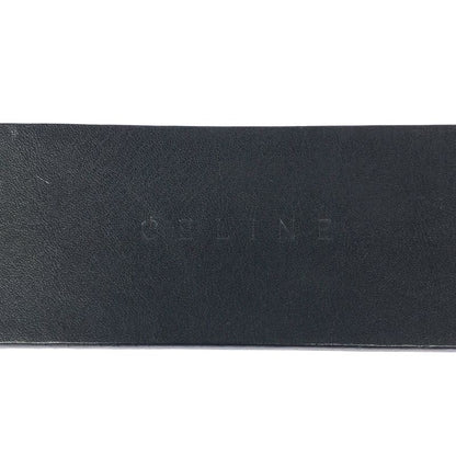 Celine Pelican Hook Buckle Leather Belt Black 30 75