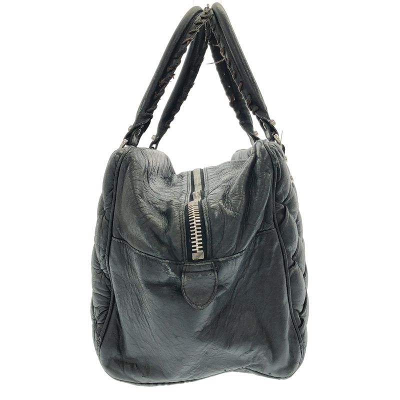 Balenciaga the Matelasse Quilted Leather Bag Black