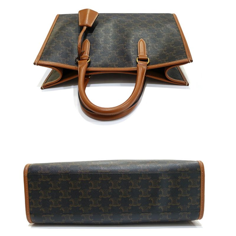 Celine Mini Horizontal Hippo Handbag 2-Way Triomphe Canvas