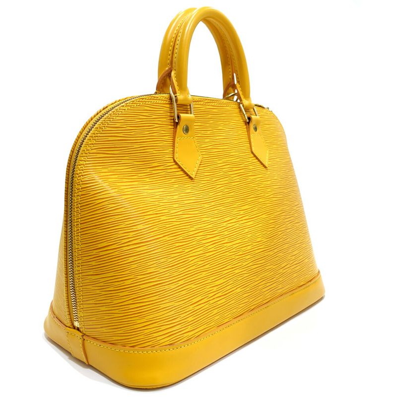 Louis Vuitton Alma PM Handbag 2-Way Epi Leather Yellow