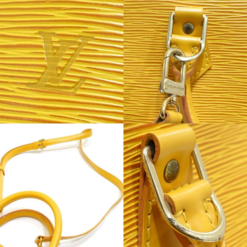 Louis Vuitton Alma PM Handbag 2-Way Epi Leather Yellow