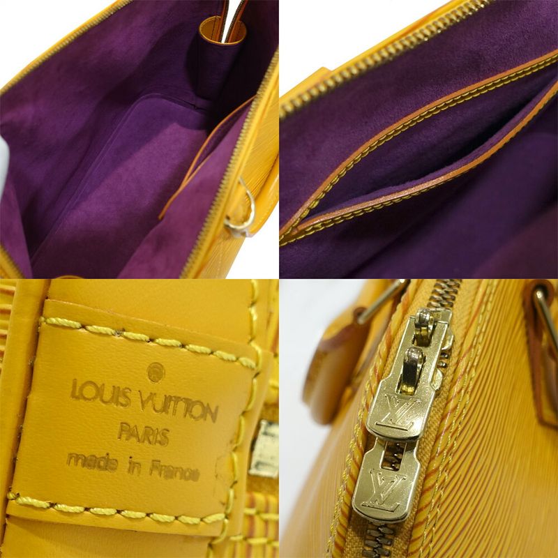 Louis Vuitton Alma PM Handbag 2-Way Epi Leather Yellow