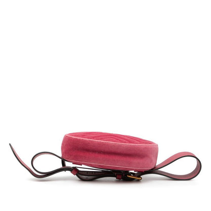 Gucci GG Marmont Quilted Body Bag Pink Velour