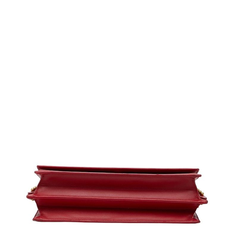Saint Laurent Zoe Chain Shoulder Bag Red Leather