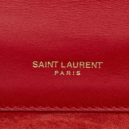 Saint Laurent Zoe Chain Shoulder Bag Red Leather