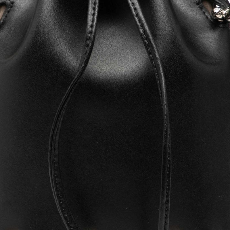 Fendi Mini Montresor Black Leather Faux Pearl