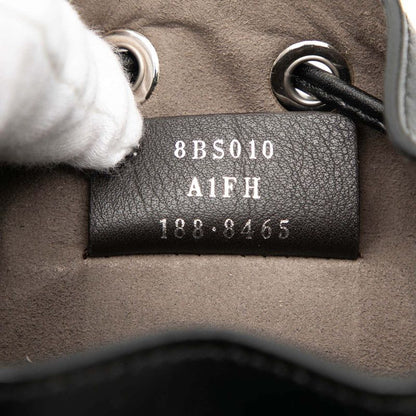 Fendi Mini Montresor Black Leather Faux Pearl