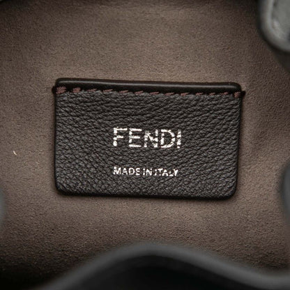 Fendi Mini Montresor Black Leather Faux Pearl