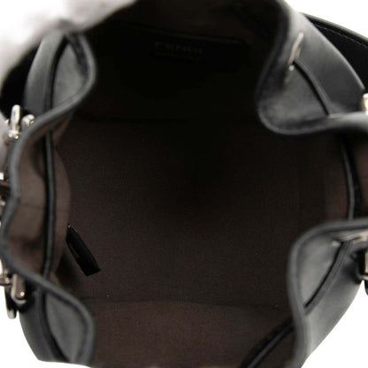 Fendi Mini Montresor Black Leather Faux Pearl