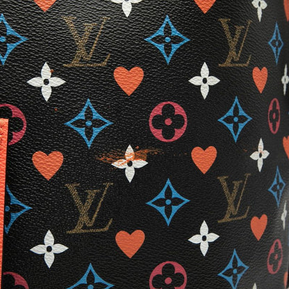 Louis Vuitton Gameon Monogram Neverfull MM Tote Shoulder Bag Black