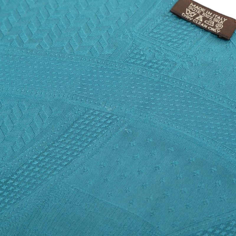 Hermes Maxi Twill All Over Pattern Blue Silk