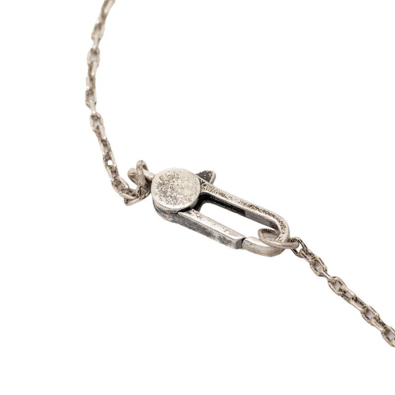 Gucci Cutout Cross Pendant Necklace Silver