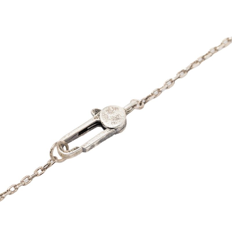 Gucci Cutout Cross Pendant Necklace Silver