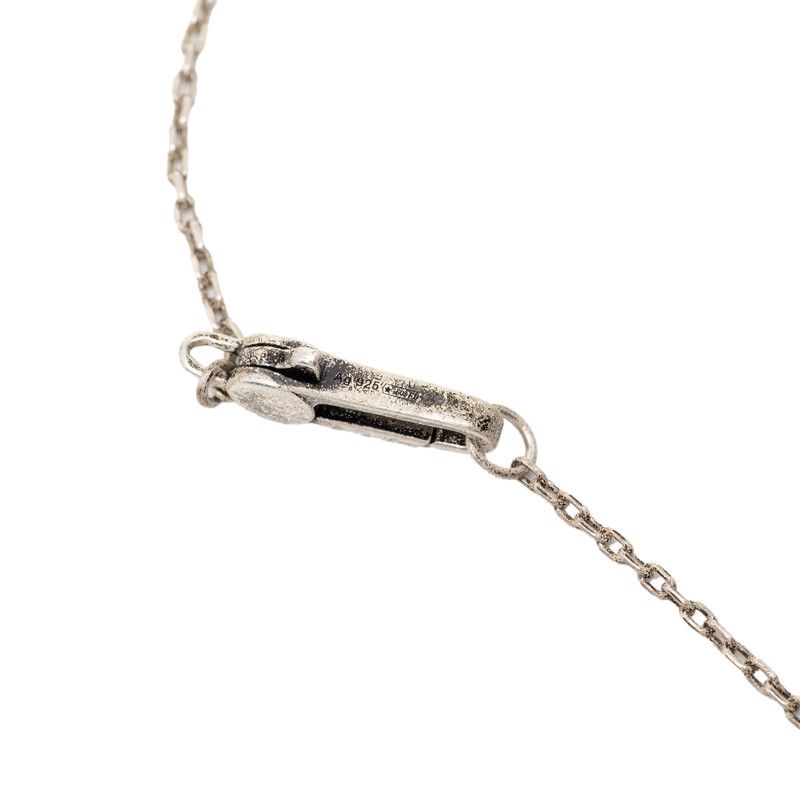 Gucci Cutout Cross Pendant Necklace Silver