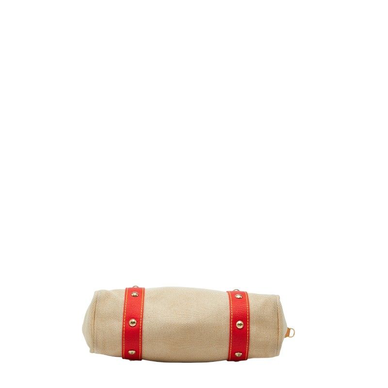 Louis Vuitton Antigua Hippo MM Beige Red Canvas