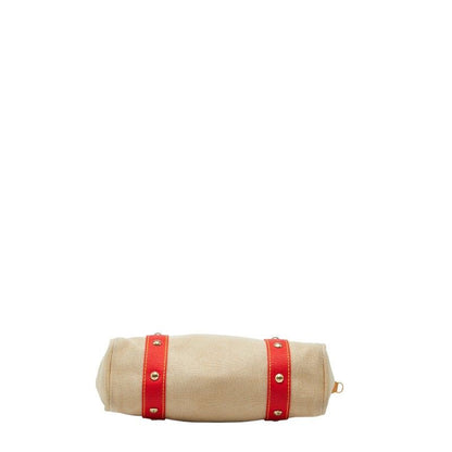 Louis Vuitton Antigua Hippo MM Beige Red Canvas