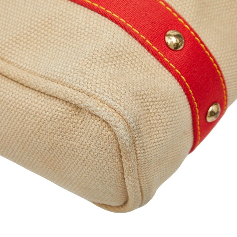 Louis Vuitton Antigua Hippo MM Beige Red Canvas