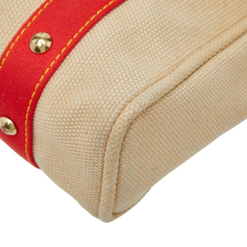 Louis Vuitton Antigua Hippo MM Beige Red Canvas