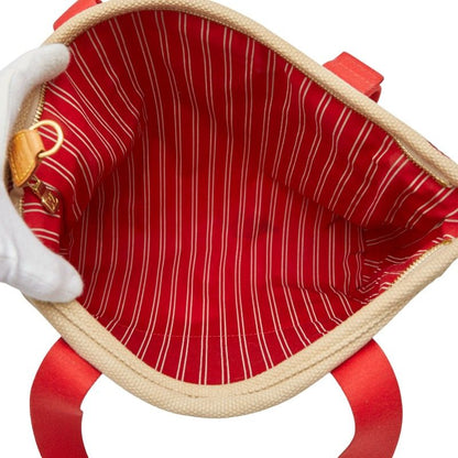 Louis Vuitton Antigua Hippo MM Beige Red Canvas