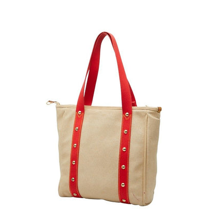 Louis Vuitton Antigua Hippo MM Beige Red Canvas