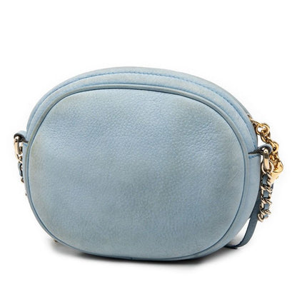Gucci Interlocking Soho Tassel Chain Shoulder Bag Blue Leather