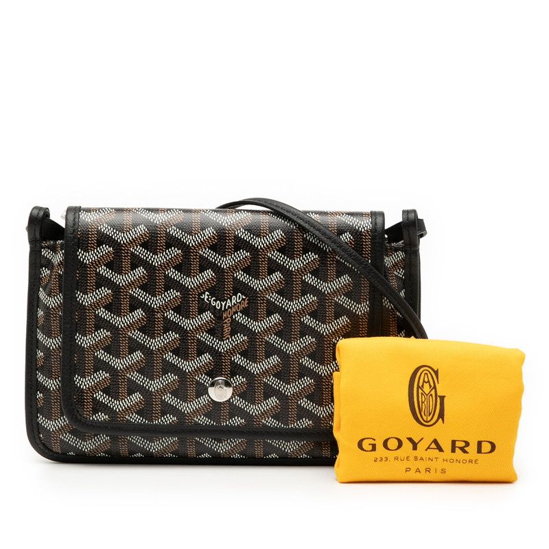Goyard Plumet Shoulder Bag Pouch Wallet Black Multicolor Leather