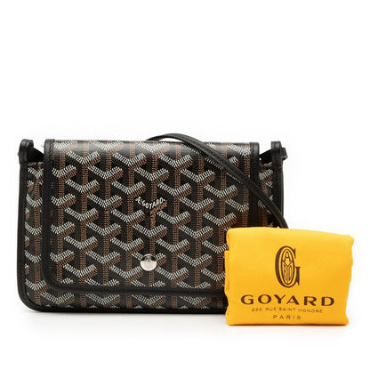 Goyard Plumet Shoulder Bag Pouch Wallet Black Multicolor Leather