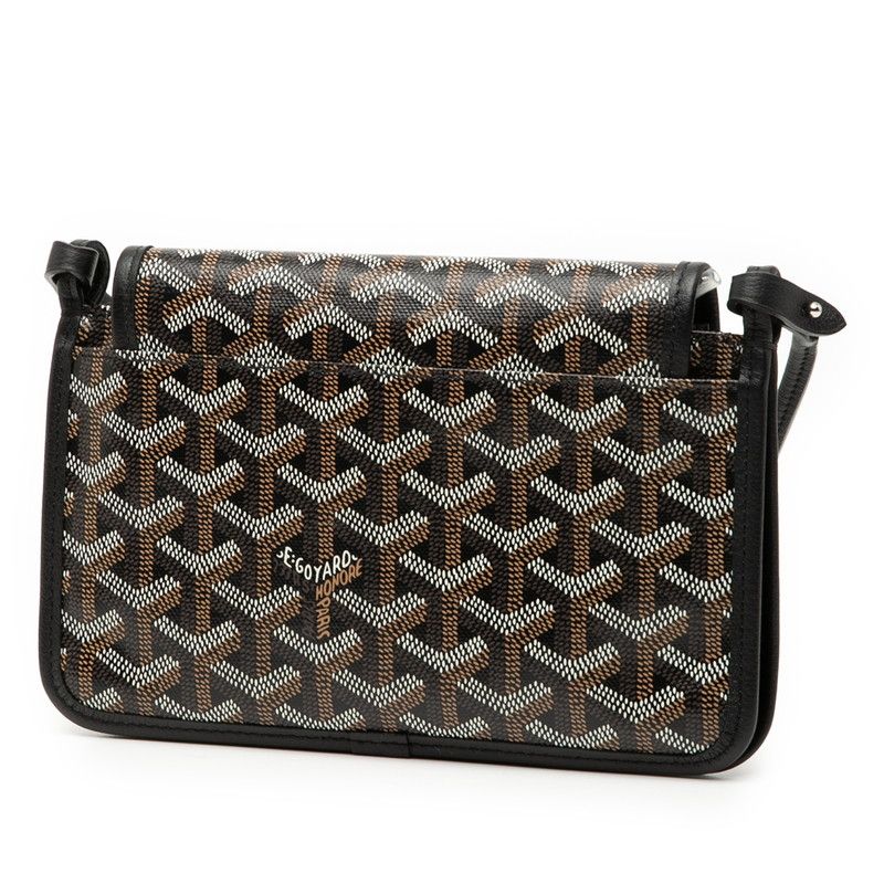 Goyard Plumet Shoulder Bag Pouch Wallet Black Multicolor Leather