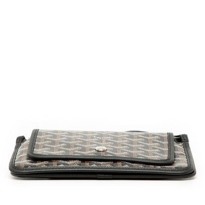 Goyard Plumet Shoulder Bag Pouch Wallet Black Multicolor Leather