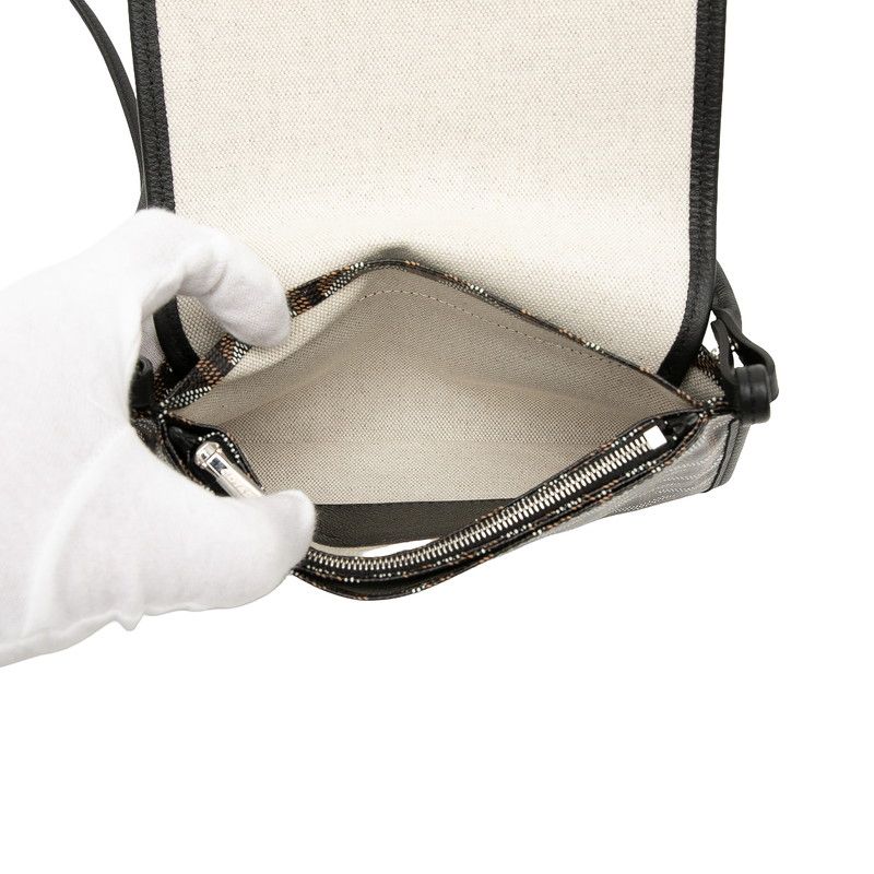 Goyard Plumet Shoulder Bag Pouch Wallet Black Multicolor Leather
