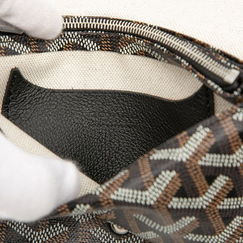 Goyard Plumet Shoulder Bag Pouch Wallet Black Multicolor Leather