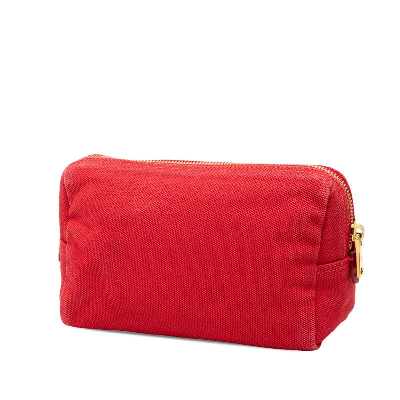 Prada Canapa Logo Red Canvas