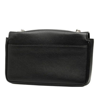 Balenciaga Everyday Chain Wallet Shoulder Bag Black Leather