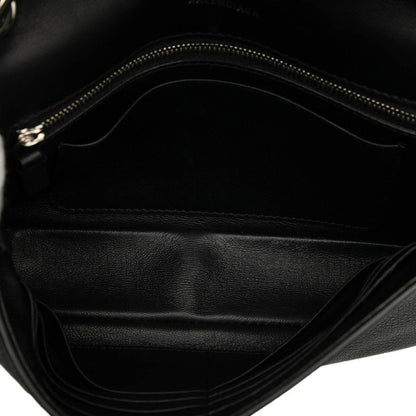 Balenciaga Everyday Chain Wallet Shoulder Bag Black Leather