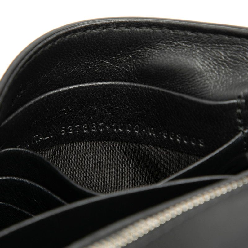 Balenciaga Everyday Chain Wallet Shoulder Bag Black Leather