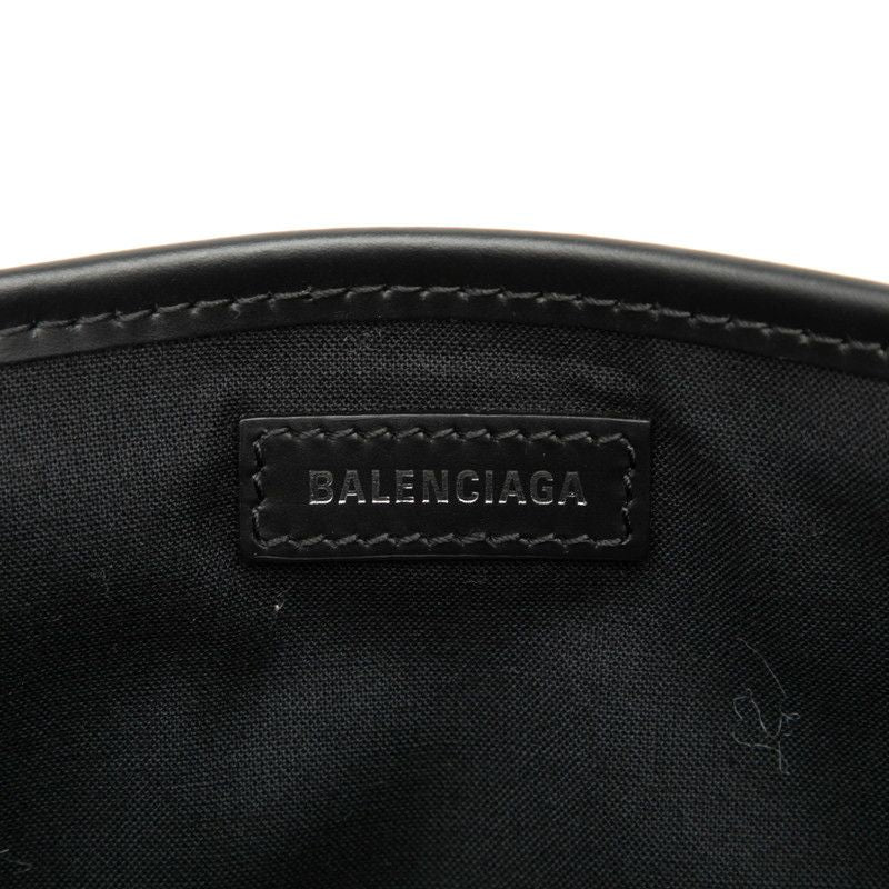 Balenciaga Navy Cabas S White Black Canvas Leather