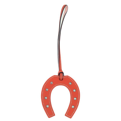 Hermes Padlock Cheval Horseshoe Pink Orange Leather Strap Bag