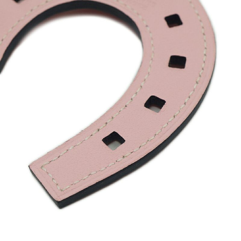Hermes Padlock Cheval Horseshoe Pink Orange Leather Strap Bag