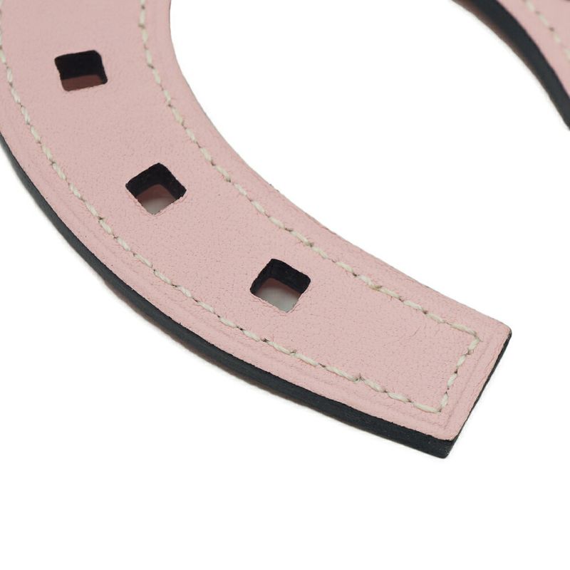 Hermes Padlock Cheval Horseshoe Pink Orange Leather Strap Bag