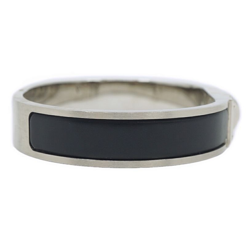 Hermes Kelly Bracelet Bangle Black Silver