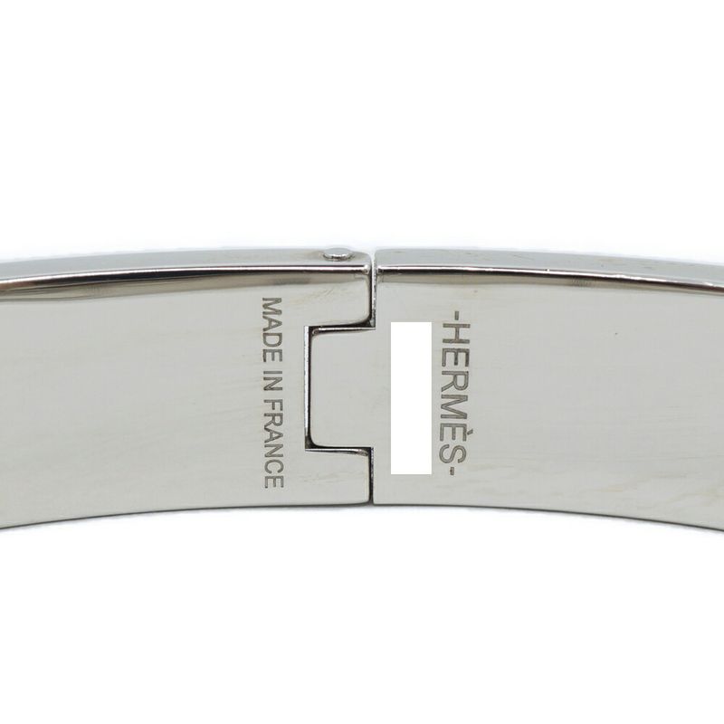 Hermes Kelly Bracelet Bangle Black Silver