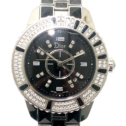 Dior Watch Crystal Diamond Bezel SS Silver